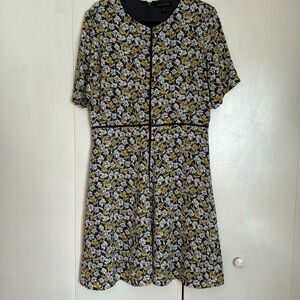 BANANA REPUBLIC A-line short sleeve floral print dress